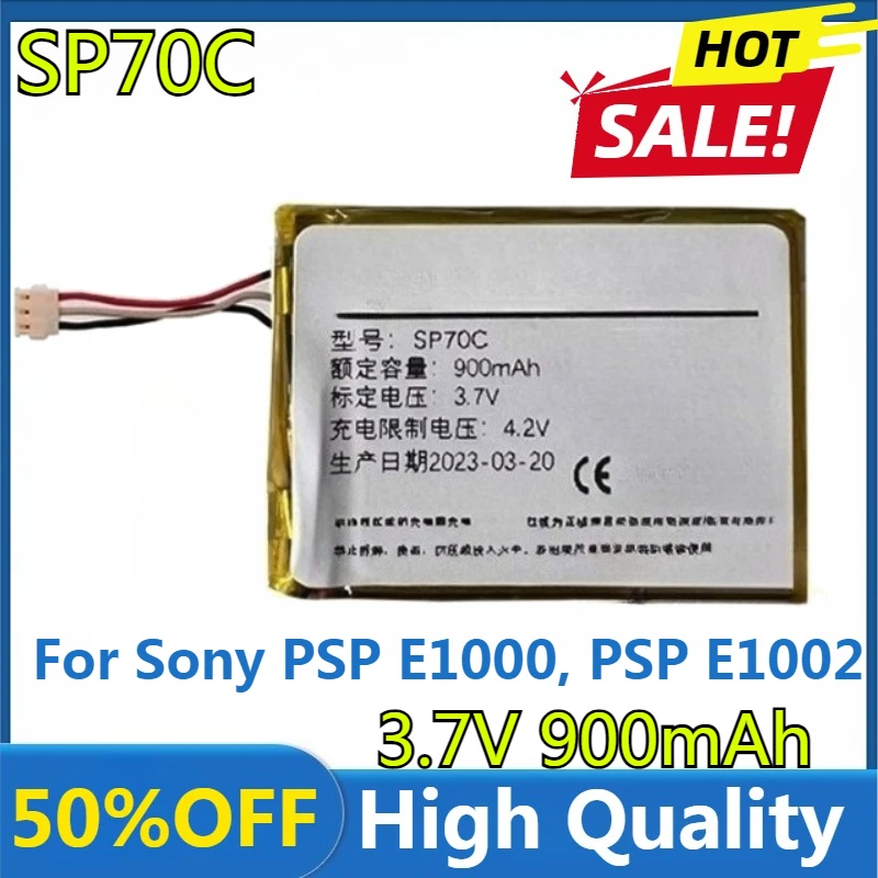 

High Quality Replaceable 900mAh SP70C Battery for Sony PSP E1000, PSP E1002, PSP E1004, PSP E1008, Pulse Wireless Headset 7.1