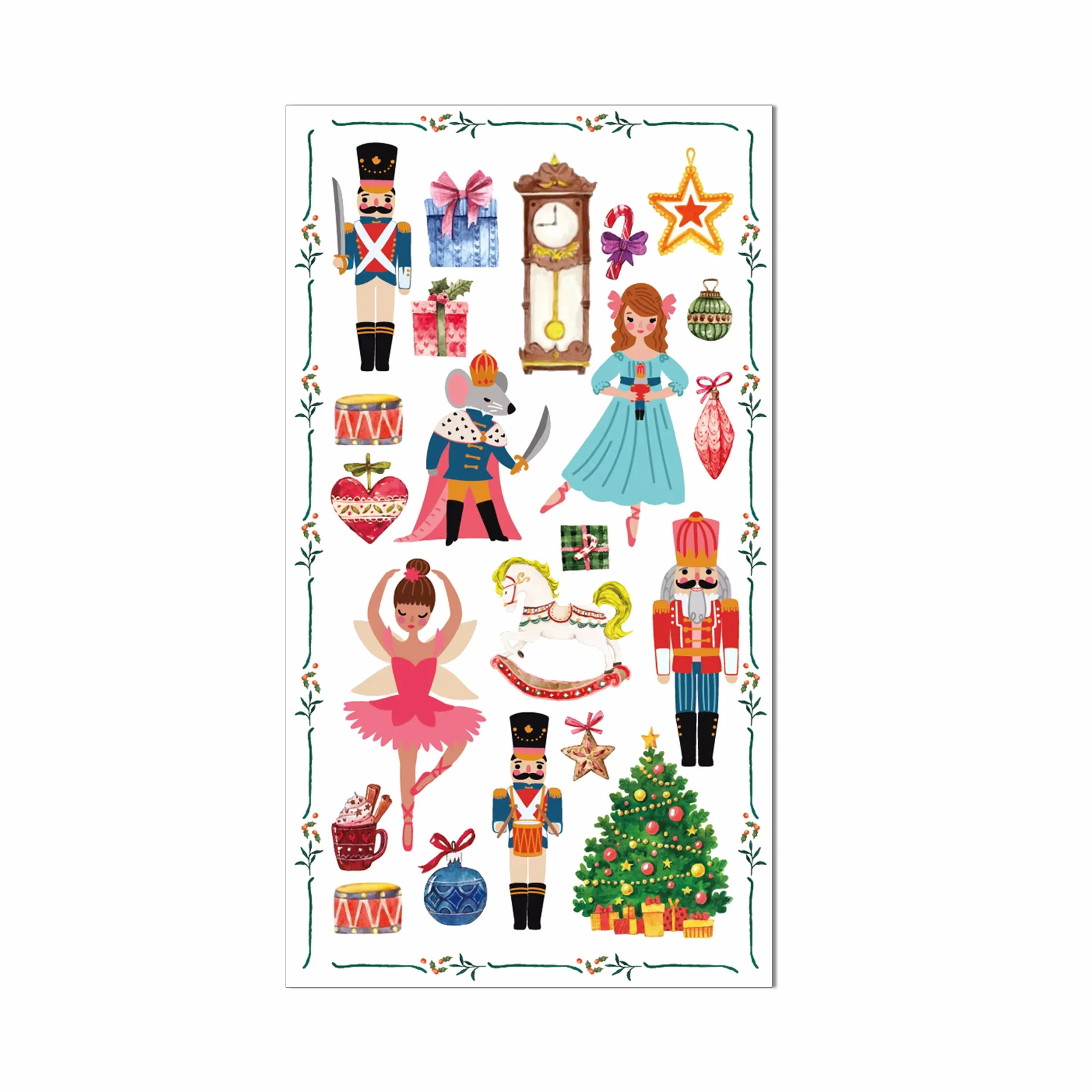 20pcs Nutcracker Ballet Girl Star Christmas Tree Napkins Disposable Paper Dinner Napkin Bathroom Hand Towels Xmas Party Supplies