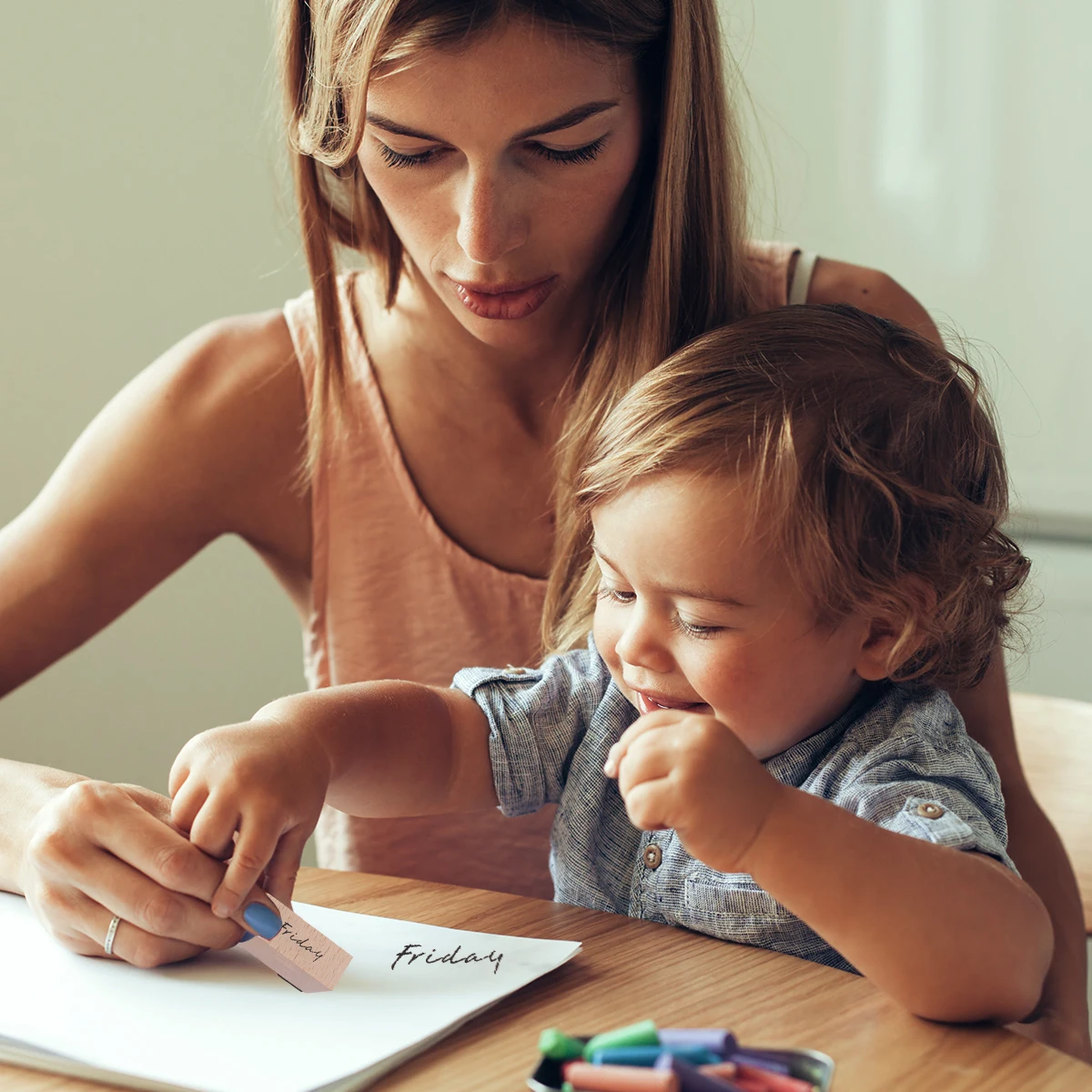 

1pc English Stamp Wooden Diy Stamps For Scrapbooking Craft Stationery School Office Use Letter Number Seal Set In Box