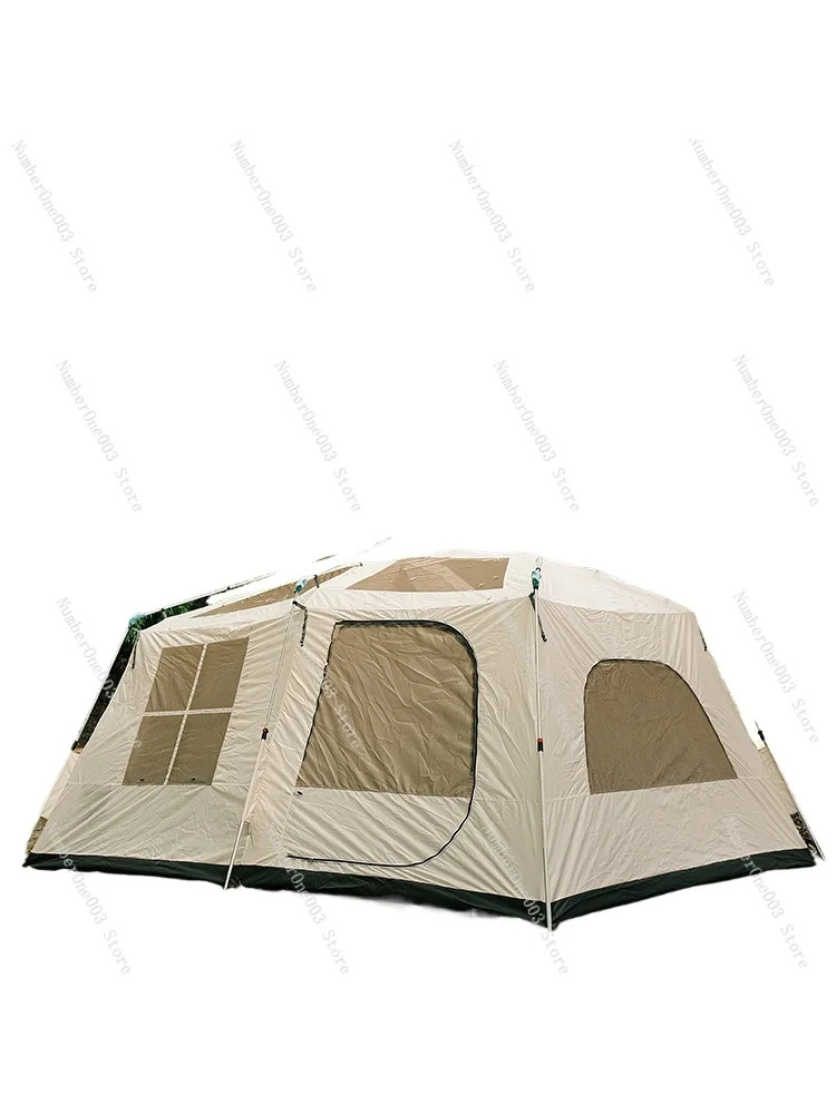 

Automatic Quick Unfolding Camping Tent Outdoor Camping Overnight Two-Room One-Hall Tent Canopy Two-in-One Portable Roof Tent