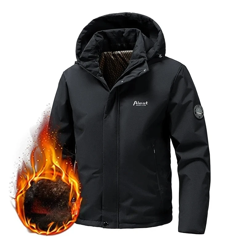 

Мужские пальто, зимняя теплая утепленная ветровка, куртка с капюшоном, хлопковая водонепроницаемая куртка, уличная мягкая куртка, походные пальто для кемпинга