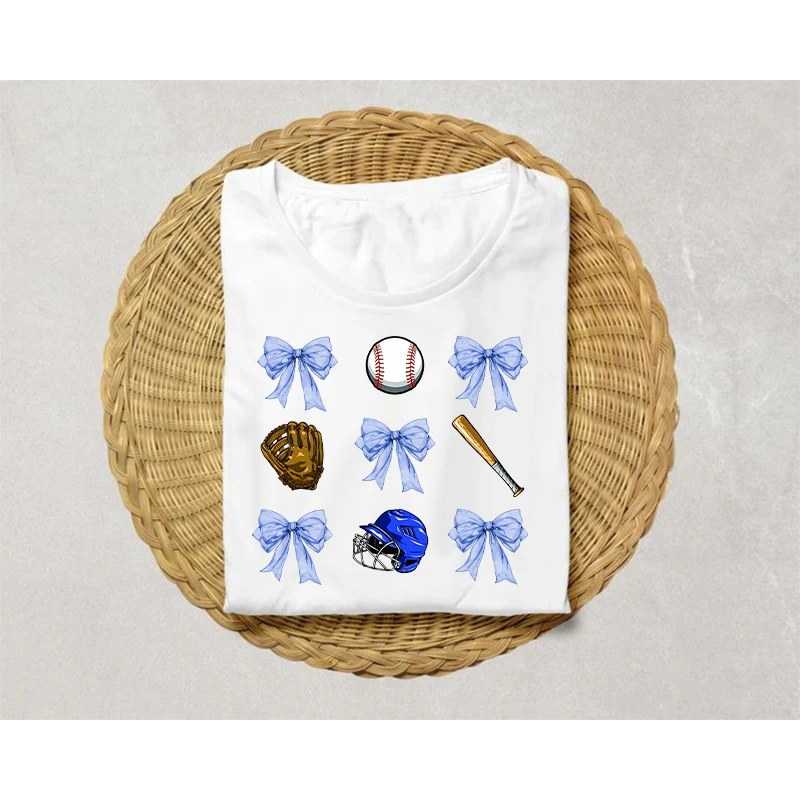 Bowknot Ball Theme Iron On Print Patches Clothing Fashion Women Heat DTF Transfer Sticker DIY Rugby Thermals Patches