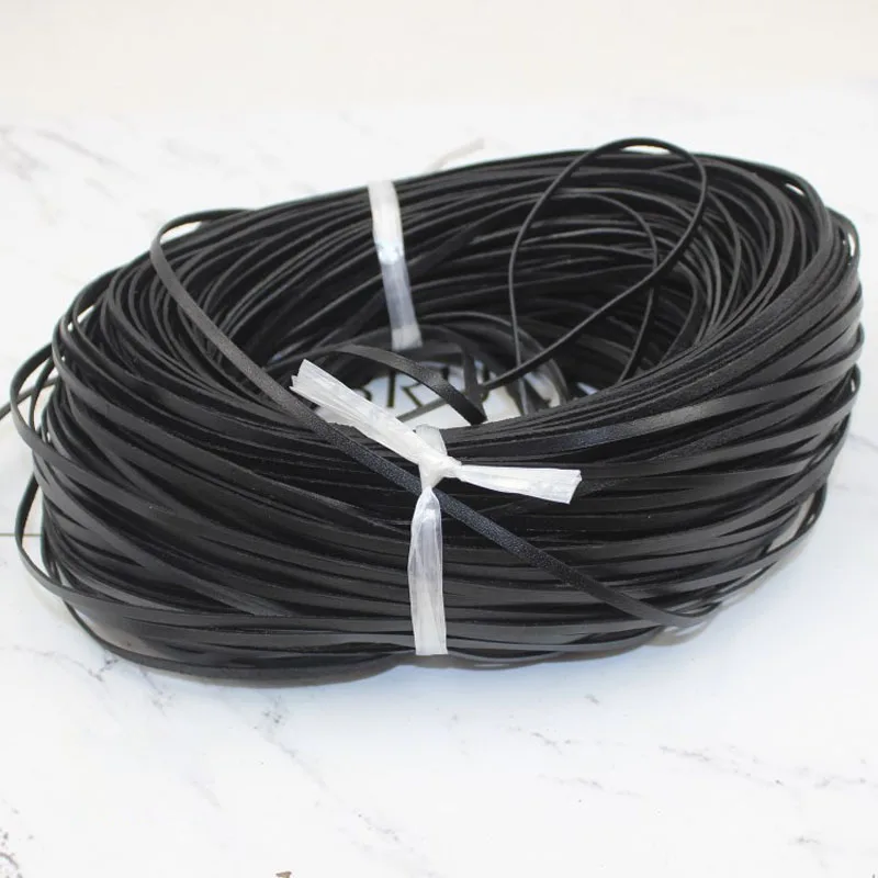 5 Meter 2 3 4 5 mm Echtlederband, weiches, flaches Lederband, Schnur für DIY Halskette, Armband, Schmuckherstellung, Basteln – Detail 5