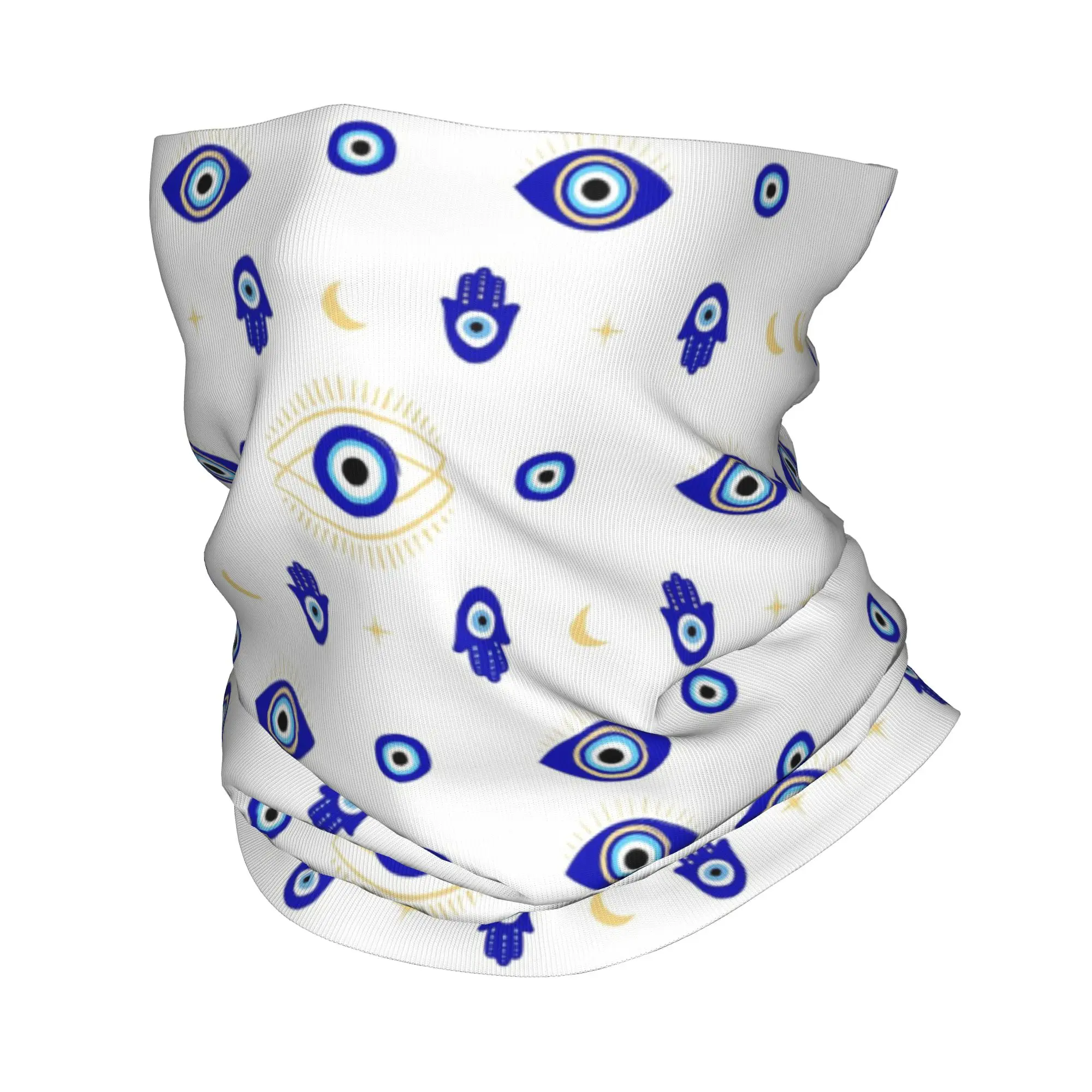 

Evil Eye Amulet Pattern Bandana Neck Cover Printed Wrap Scarf Multifunction Headwear Hiking Fishing For Men Women Adult