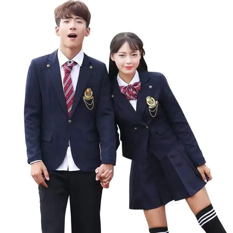 2025 japanische Frauen Männer College Stil Frühling Herbst Anzüge Blazer Langarm Jacken Mäntel Outwear Für JK DK Schuluniform 5XL