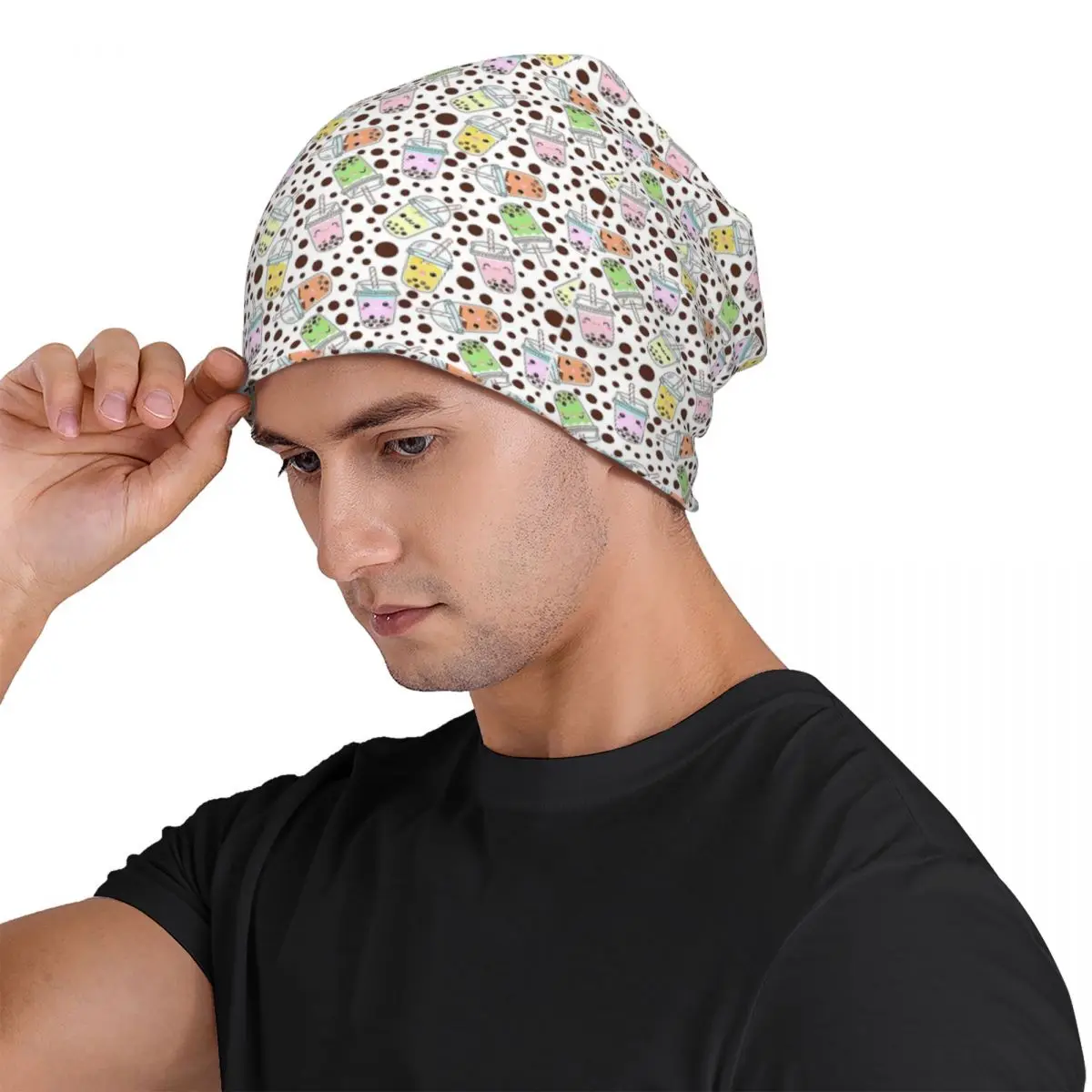 Yummy Bobba Bubble Tea Men Women Adult Beanies Caps Knitted Bonnet Hat Warm Fashion Autumn Winter Outdoor Skullies Hats