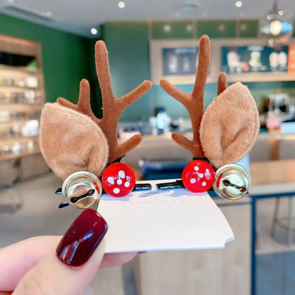 2023 New Christmas Hairpin For Women Girls Kawaii Elk Ear Hair Clip Santa Snowman Hairpin Xmas Party Barrettes For Kids Headwear