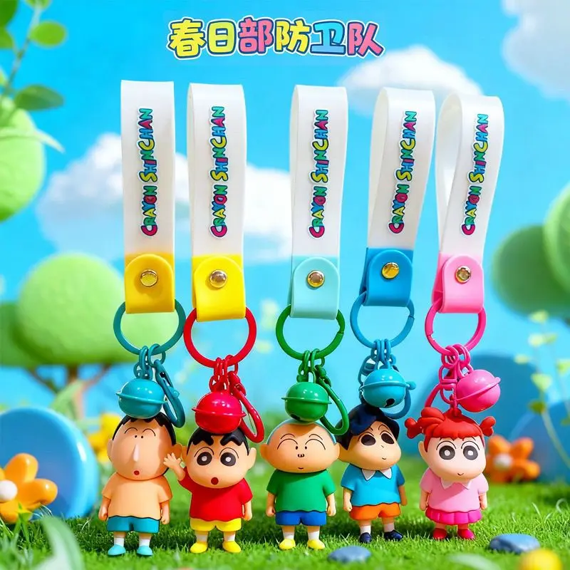 

Брелок-подвеска для сумки Crayon Shin Chan Kasukabe Series: милый мультяшный декор, небольшой подарок для фанатов аниме, украшение для сумки