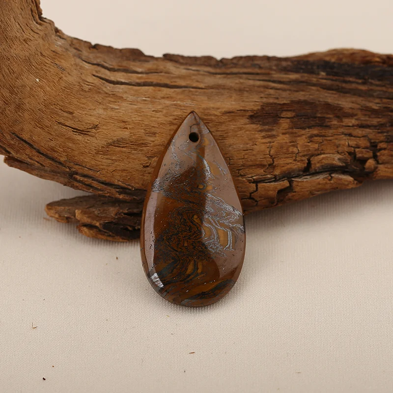 

B&F Pieterisite Teardrop Shape Pendant Beads, Handmade Natural stones beads, Polished Stones for jewelry Making Supplies