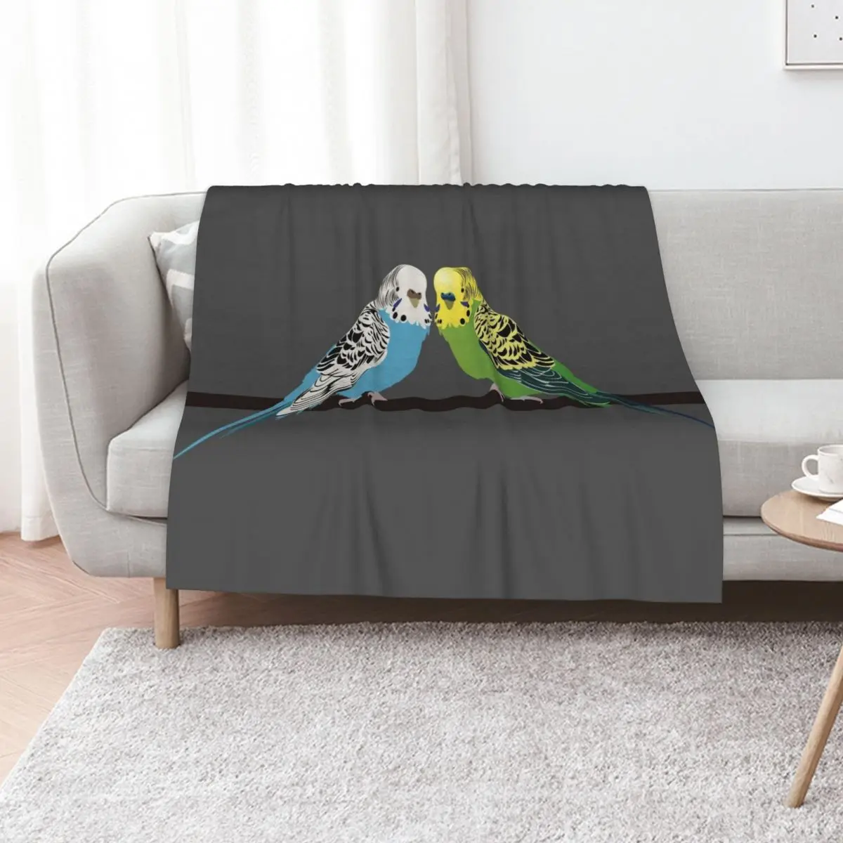Budgies Throw Blanket Bed covers Thin Nap for babies Furry Decorative Throw Blankets