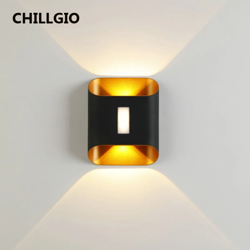 

CHILLGIO Waterproof Outdoor Up Down Wall Lights IP65 Home Decora Exterior Sconce Modern Patio Garden Led Aluminum Interior Lamps