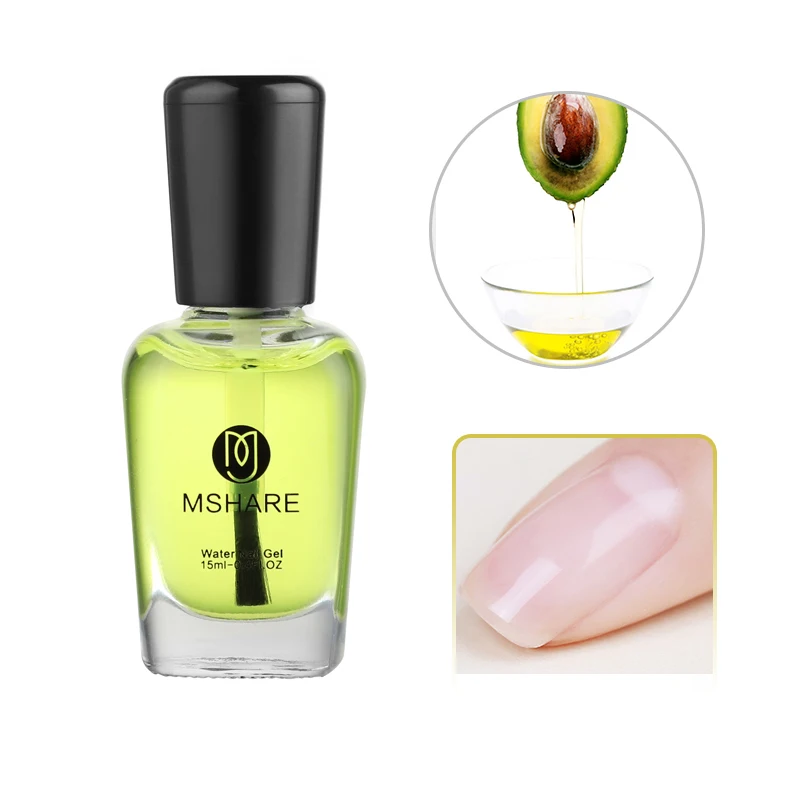 MSHARE 2pcs Set Cuticle Remover Oil MSHARE 15ml Finger Tip Deap Skin Soften Nail Varnish Treatment Art Tool