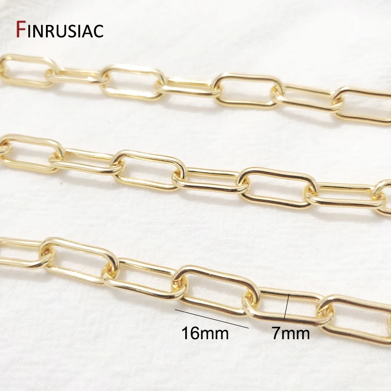 DIY Jewellery Crafts Chain Spool Wholesale 14K Gold Plated Metal Chains For Jewelry Making Handmade Bracelets Necklaces Parts