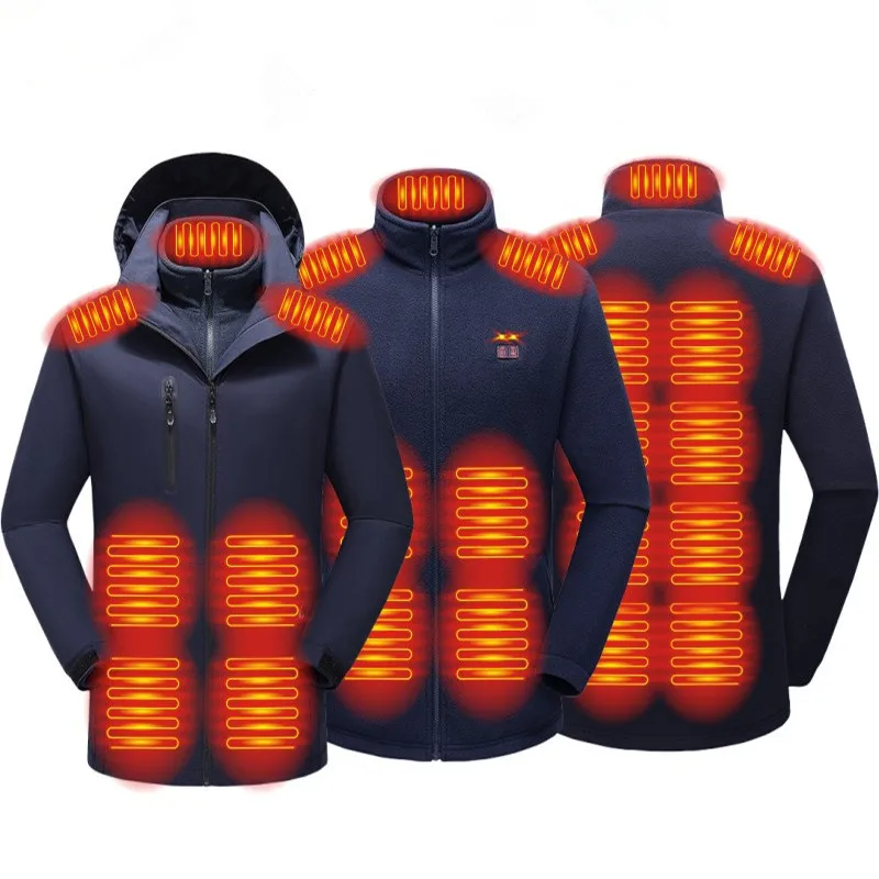 Men Women Electric Heated Jacket Heating Clothing Waistcoat USB Thermal Warm Cloth Feather Hot Sale Warm Winter Jacket