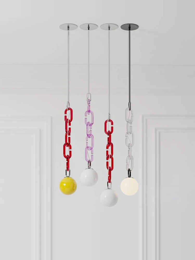 colorido glass chain led teto chandelier iluminacao suspensao luminaria pendurado lampadas para store bar e27 01