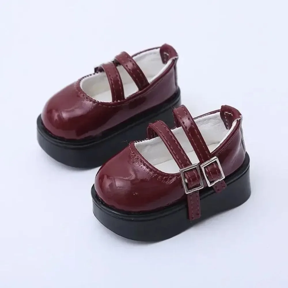 

Dress Up 1/4 Dolls Shoes Mini Shoes Handmade Bjd Leather Shoes Multiple Colour Heightened Thick Sole 45CM Shoes Accessories