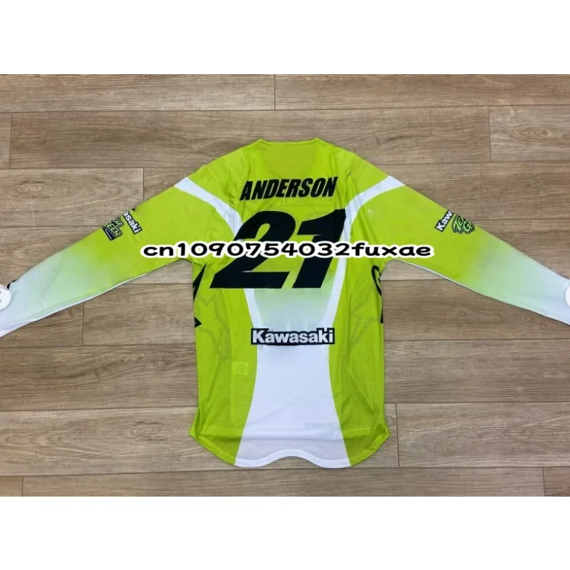 

Kawasaki мотоциклетная гоночная команда, мужская футболка с длинным рукавом, весенне-осенние женские футболки, новинка 2026, спортивная детская одежда, топы