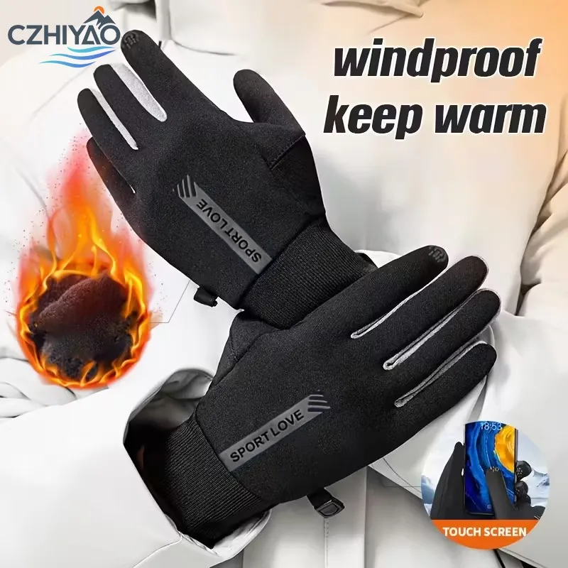 

CZHIYAO Winter Gloves For Men Women Warm Windproof Touch Screen Lightweight Warm Suitable For Snow Cycling Driving And Walking