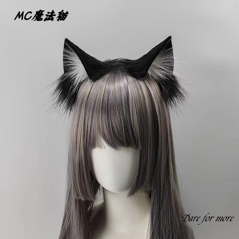 

Original Handmade Nekopara Headband Cat Ear Cos Simulation Three-Dimensional Animal Ears KC Cute Plush Ear Lolita Sweet
