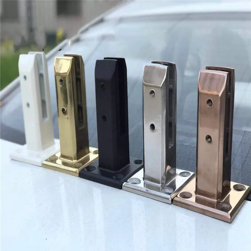 

Panel Pool Fence Stainless Glass Staircase Bracket Mount Fasteners Clips Staircase Railing 90 Degree Installation Glass Support