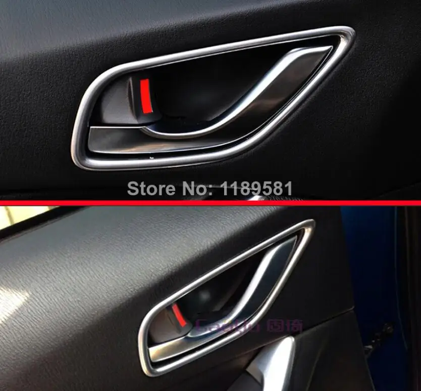 

For Mazda 6 M6 Atenza 2014 2015 2016 ABS Pearl Chrome Inside Interior Door Handle Cover Trim Car Accessories Stickers W4