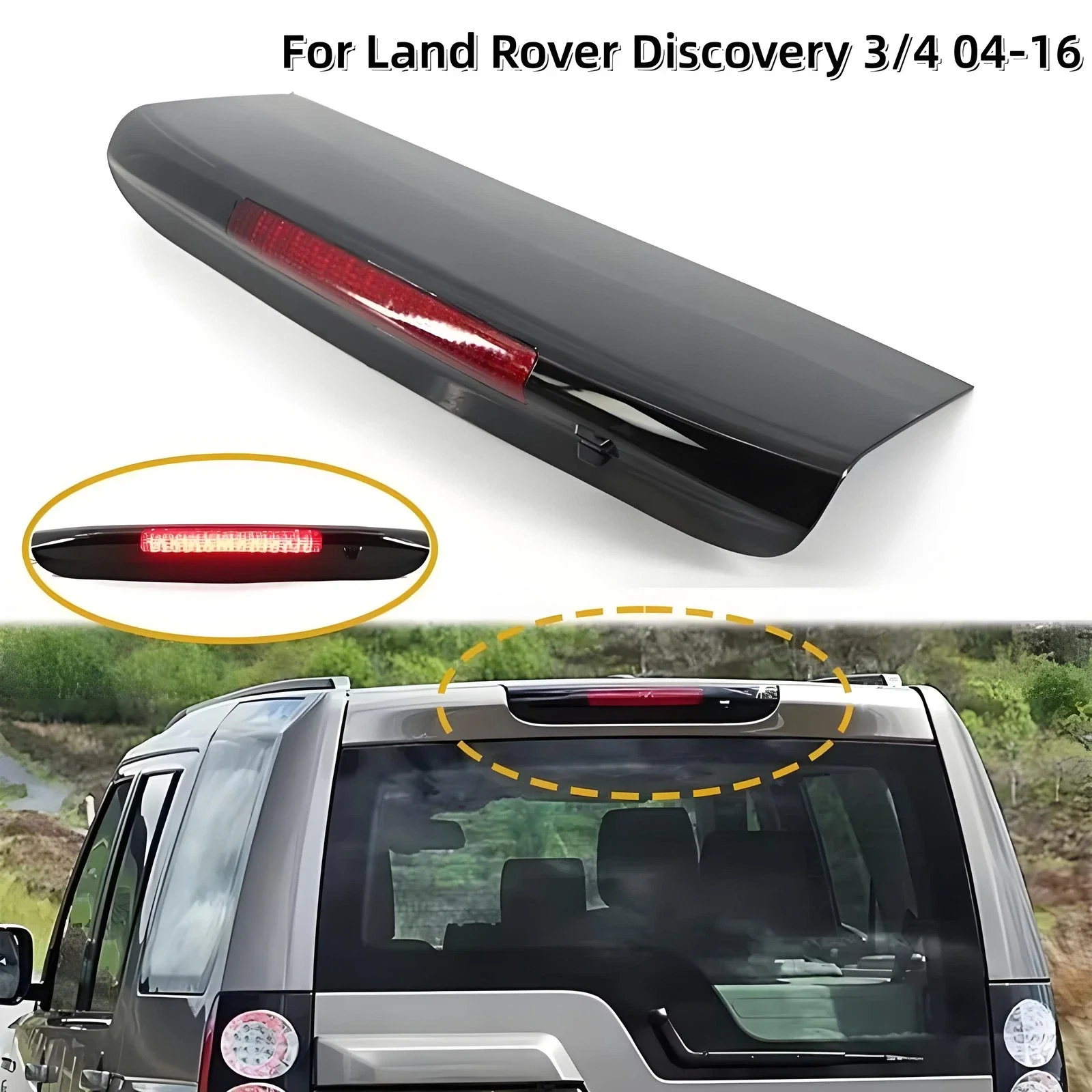 

High-Mount Stop Light Seamless Red Lens Brake Light Brake Lamp Safe 3rd Rear Brake Light For Vehicle Safety Traffic Alert Land