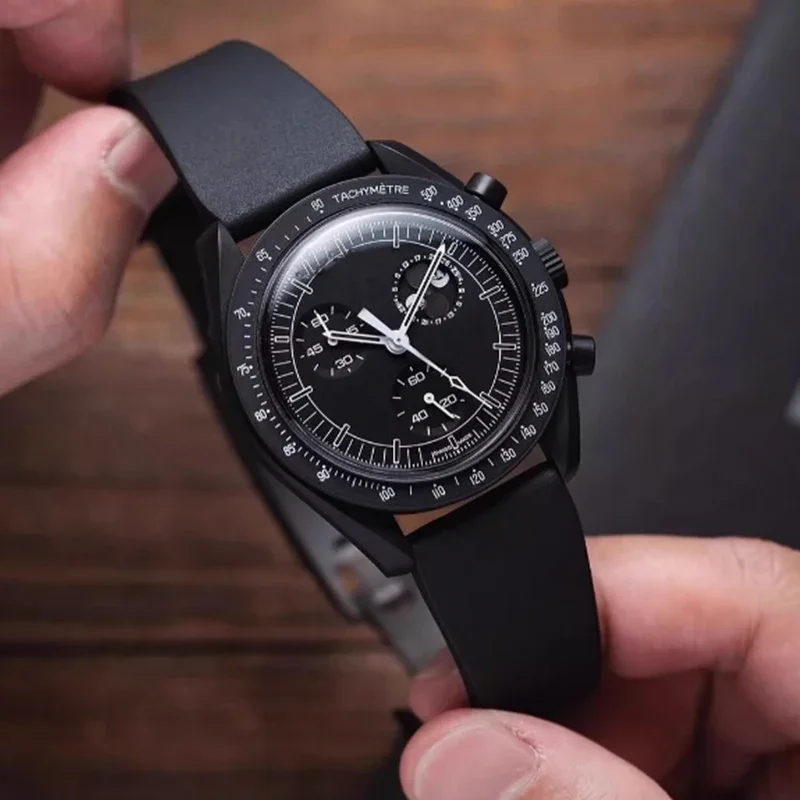 2025 FKM حزام 18 مللي متر 19 مللي متر 20 مللي متر 21 مللي متر 22 مللي متر الإفراج السريع فلورو المطاط فراشة مشبك الرجال النساء قطع إلى حجم سوار ساعة الفرقة