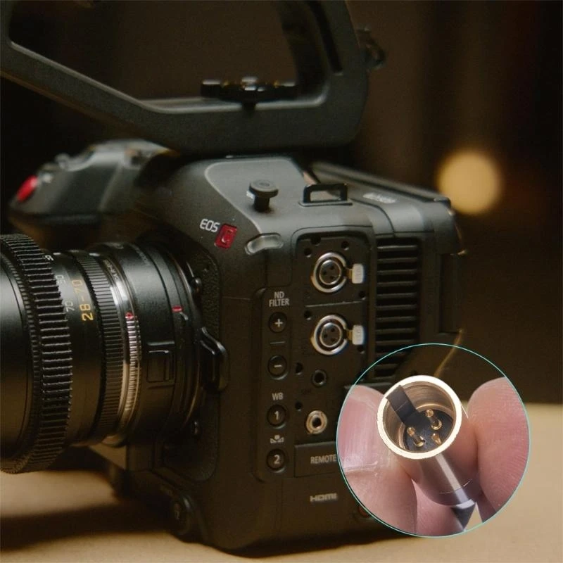 090f 1/8 inci TRS Stereo Pria ke Mini XLR 3 Pin Kabel Konverter Wanita Untuk SLR