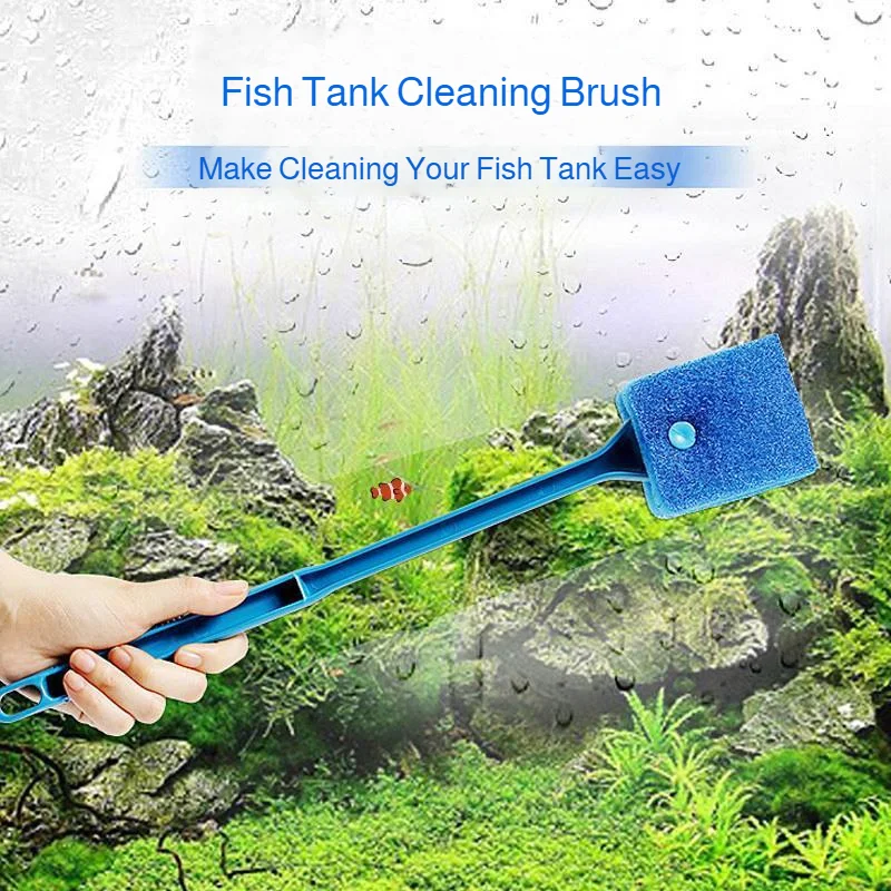 Fish Tank Glass Plant Cleaning Brush Floating Cleaning Window Algae Scraping Sponge Accessories Aquarium Fish Tank Cleaning tool