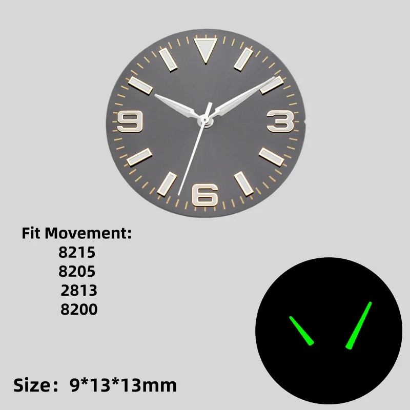 

8215 8205 Watch Hands Fit for 8215 8200 8205 2813 Watch Movement Green Luminous Watch Pointer Watch Dial Components