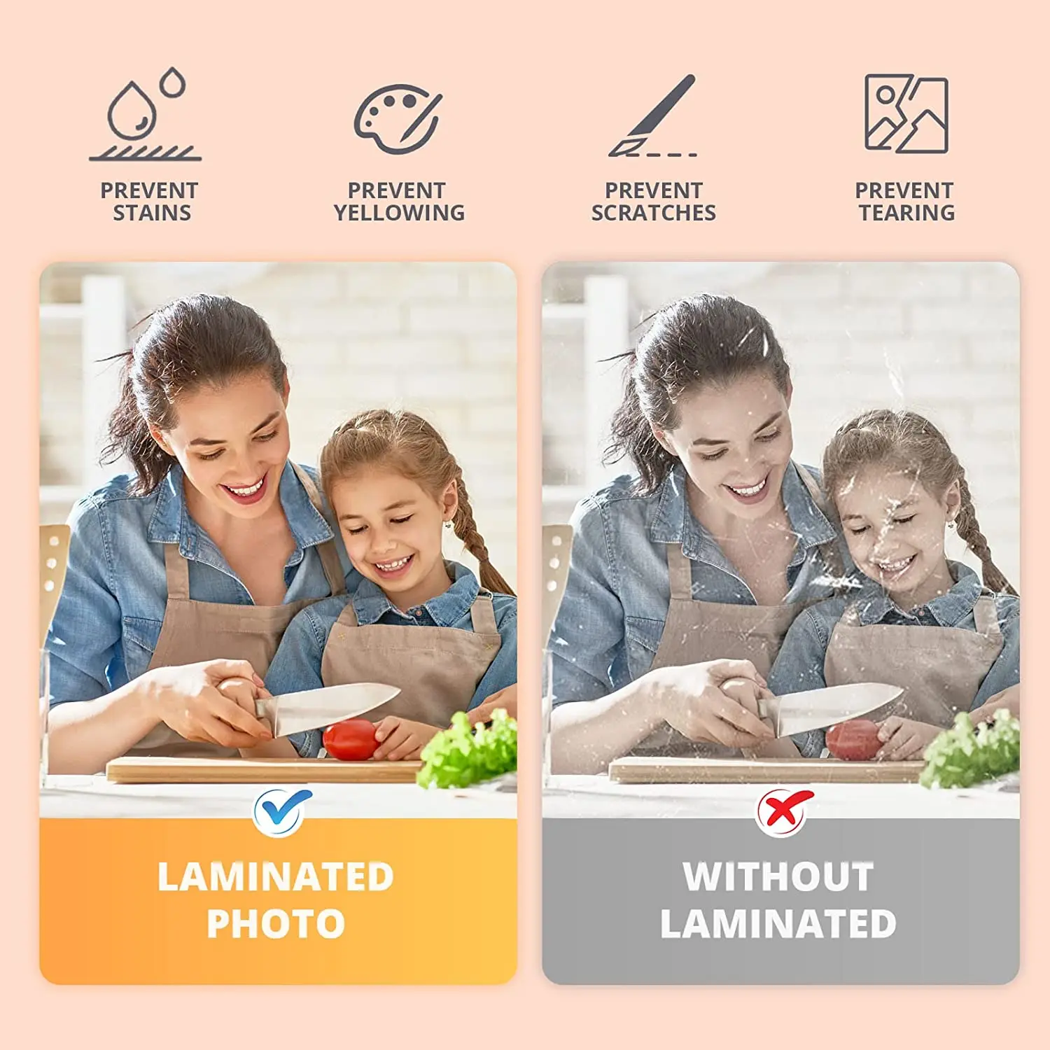 HTVRONT 12inx15ft/12inx30ft Clear Self-Adhesive Laminating Vinyl Roll Non Thermal Laminating Film Vinyls Laminated Sticker Paper