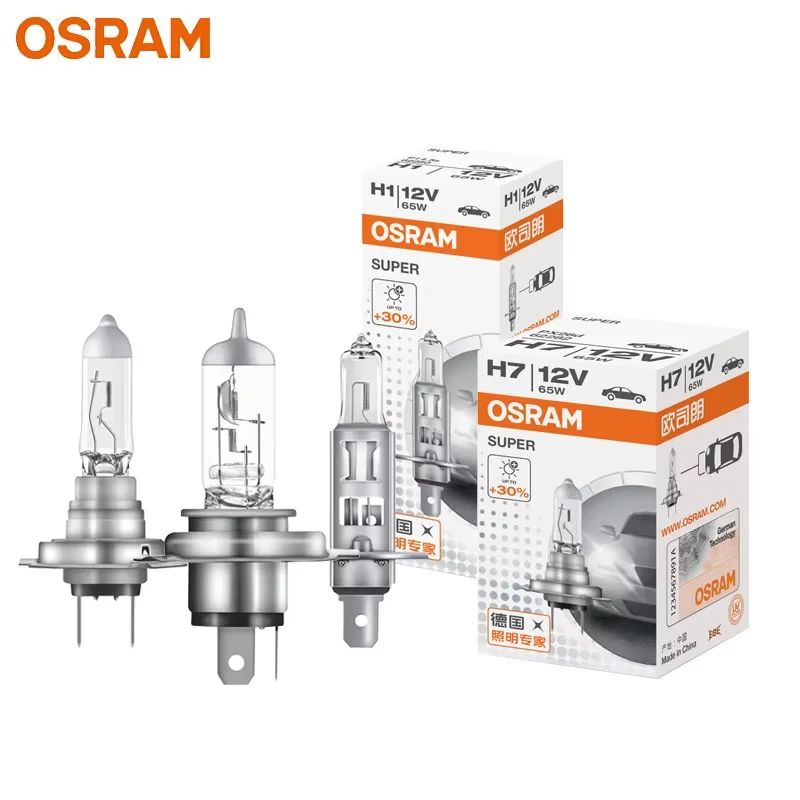 OSRAM Original Car Headlight Fog Halogen Lamp 3200K Yellow Light H1 H3 H4 H7 12V 55W 65W 100W OEM Quality Auto Bulb 1X/2X ﻿