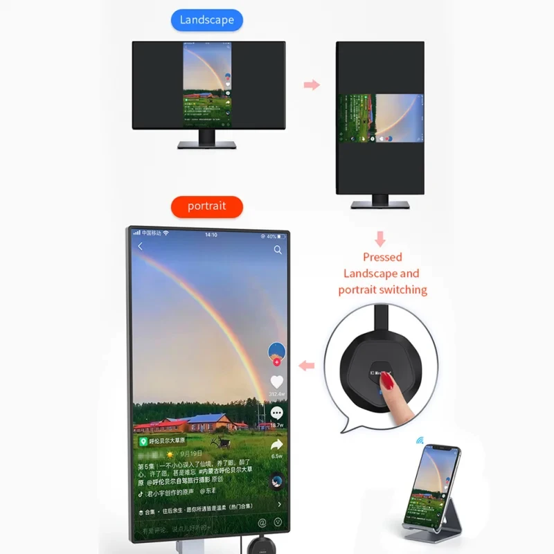 G28 Wifi bezprzewodowy telewizor Dongle 1080P poziome lub pionowe przejściówka do wyświetlacza monitora projektor HDTV ekran lustrzany dla IOS Android