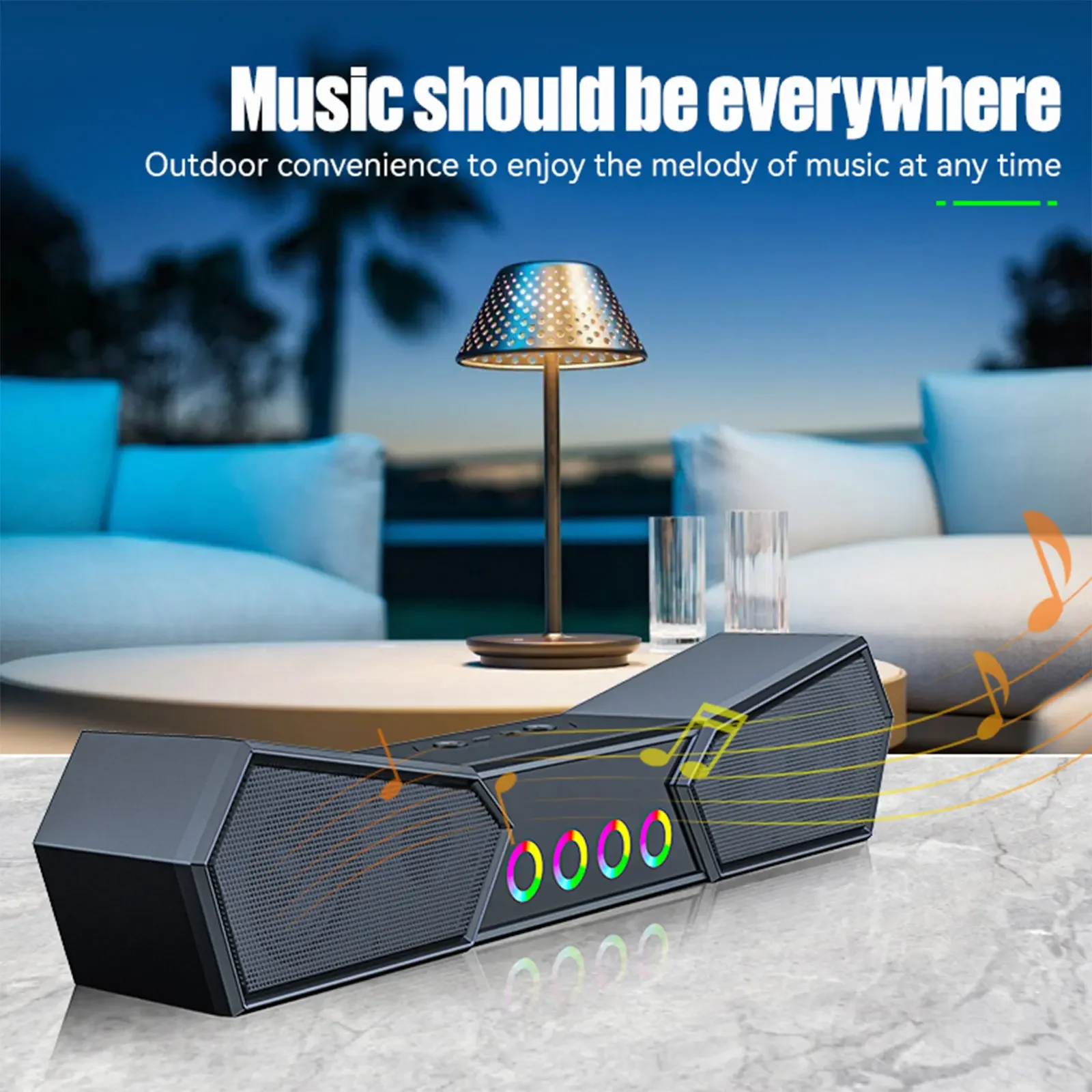 مكبر صوت Hs-Bt357 Horn مع برامج تشغيل مزدوجة 52 مم - صوت هش، اتجاهي للأفلام والموسيقى والألعاب عبر Bt 5.0