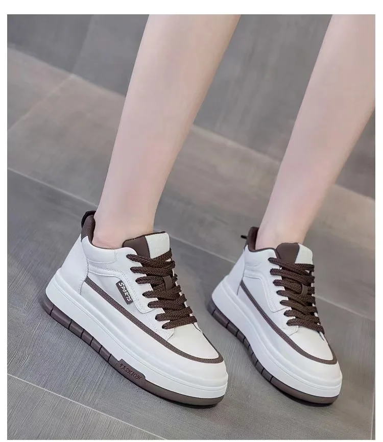 Buty taty wysokie buty do chleba damskie jesienno-zimowe bawełniane buty 2023 nowa uniwersalna gruba podeszwa pluszowe buty na co dzień