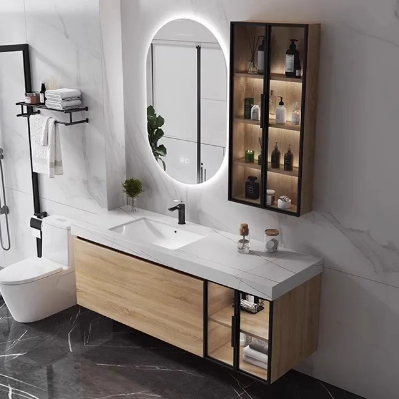 Column Bathroom Cabinet Storage Towel Medicine Vanity Mirrors Furniture Luxury Salon Station Washbasin Schrank Locker Floor Wc