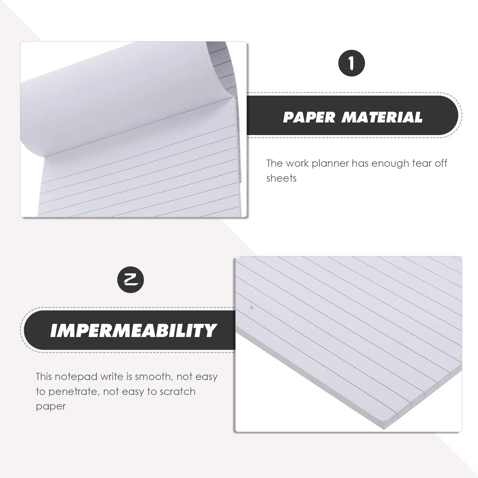 

A5 Portable Notepads Daily Weekly Planner Scratch Pads Office Stationery Paper Work Memo Lined Paper Pad