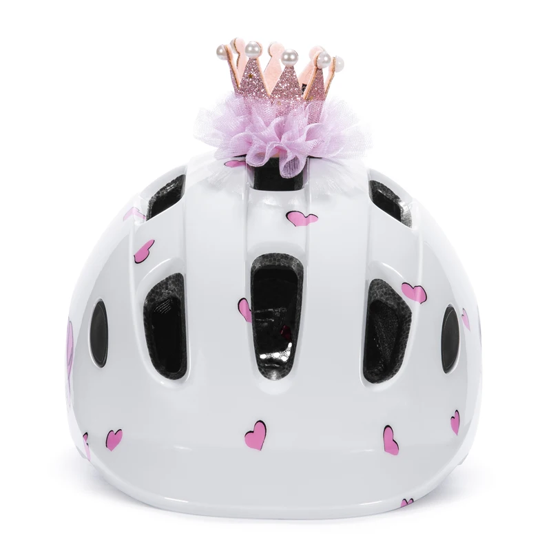 

Шлем для маленьких девочек в возрасте от 2 до 5 лет, мультяшный стиль принцессы, регулируемая окружность головы, защитный шлем для велосипеда, балансировочного велосипеда