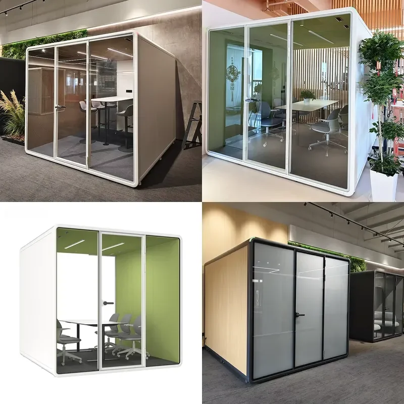 for Hot Sale Large Size Soundproof Silent Conference Box Sound Pavilion with Power Charging Plug