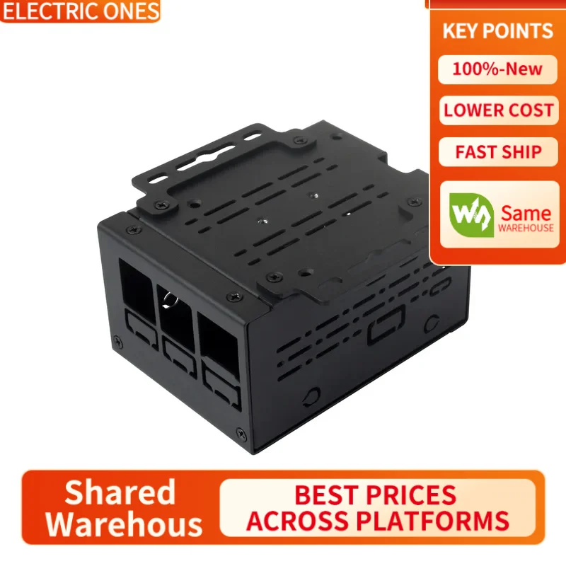 

【Waveshare genuine】- Industrial Grade Metal Case (D) for Raspberry Pi 5, Larger Internal Space, Supports Installing Official Coo