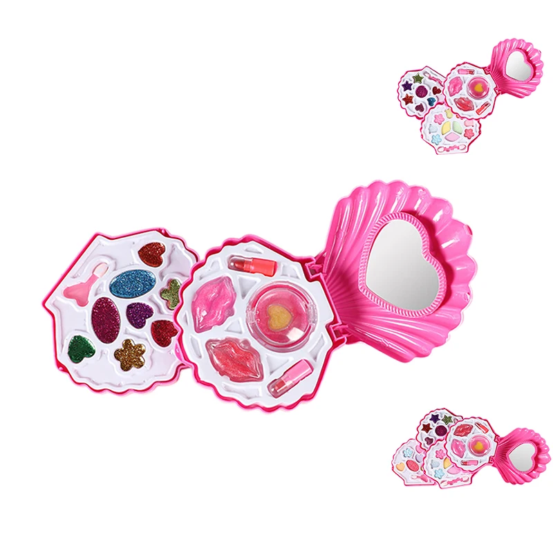 Fashion Girl Washable Makeup Toy Shell Makeup Toy Girl Child Makeup Set Girl Safe Baby Cosmetic Beauty Set