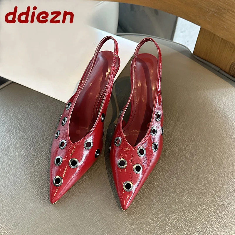 حجم كبير 43 موضة المعادن النساء مضخات الكعوب أحذية جديدة في 2025 الإناث أشار تو الأحذية السيدات أحذية رقيقة عالية الكعب #4