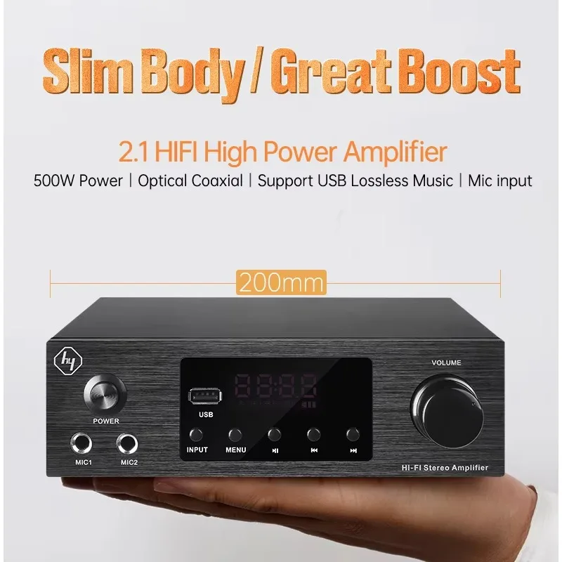 Amplifier Stereo Terintegrasi Mini Kelas D 100W Bertenaga AV-260