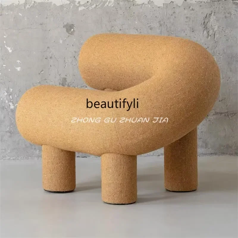 Y Designer casual single back chair living room single sofa chair special-shaped round tube chair