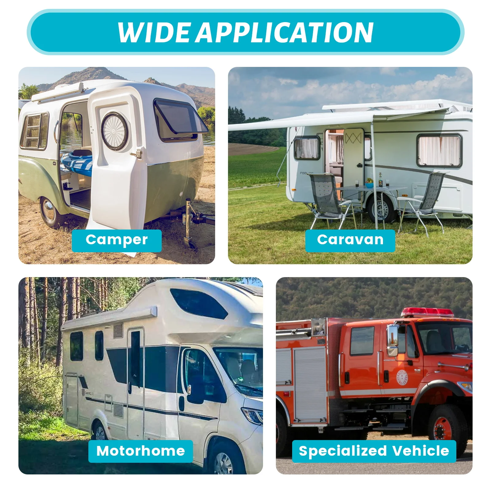 70 ° - نافذة بمفصلات قافلة RV من سبائك الألومنيوم عالية الجودة (45*50 سم) مع زجاج أكريليك وغطاء للشمس وشاشة حشرة