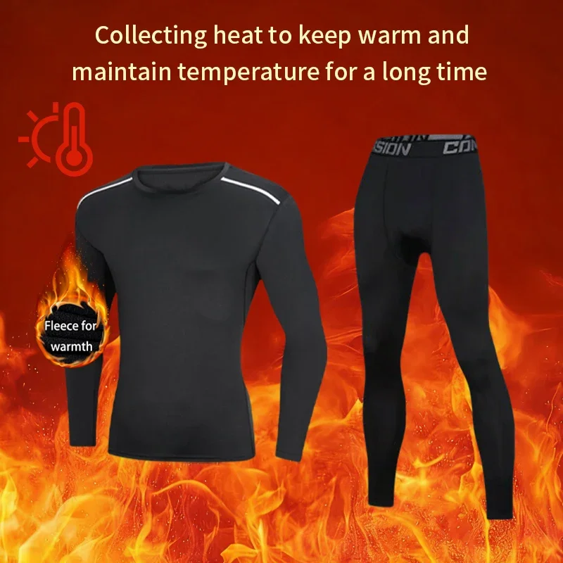 

2025 Best-selling autumn and winter thermal underwear, double the warmth, sporty base layer, soft and highly elastic pajamas