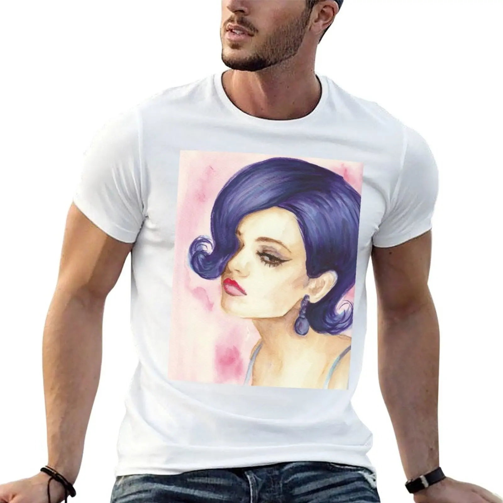Camiseta para hombre, camisas de algodón, camisetas de anime Claudia, camiseta blanca, Cardinale para paquete de gran tamaño 100%