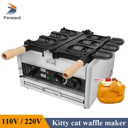 Kitty Cat Shape Waffle Maker 110V 220V Commercial Japanese Taiyaki Machine Ice Cream DIY Waffle Maker