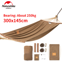 Naturehike Camping Hammock Hanging Folding Double Bed Swing Chair 2 Persons Portable Detachable Canvas Waterproof Bearing 300kg