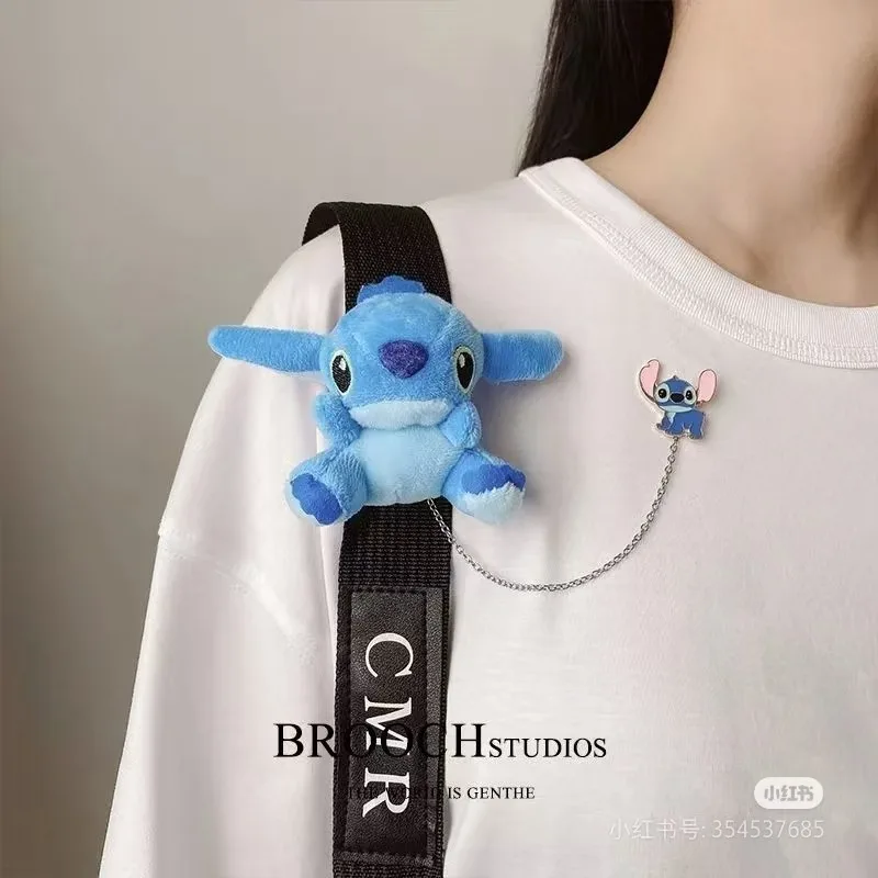 Lilo & Stitch  Brooch, Stitch Plush Metal Doll Pendant, Stylish Stitch Clothespin, Shoulder Accessory Gift